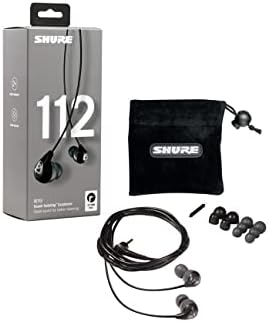 Shure SE112 PRO Vezetékes Fülhallgató - Szakmai Hang Leválasztó Fülhallgató Egyetlen Dinamikus MicroDriver, Biztonságos In-Ear Illik, Rögzített