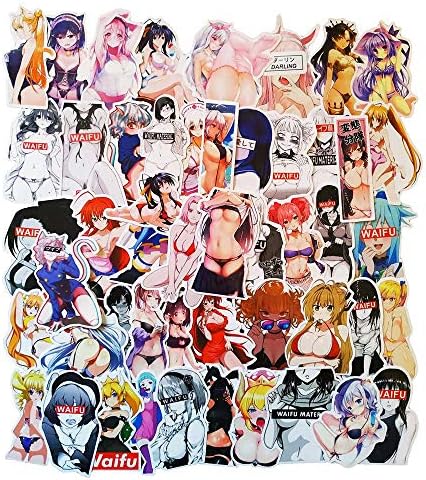 Waifu Szexi Lányok Matricák 100-Pack, Anime Aranyos Loli Gyönyörű Hölgy Matricák Laptop Hydro Lombik Számítógép, Autó Lökhárító Motorkerékpár,