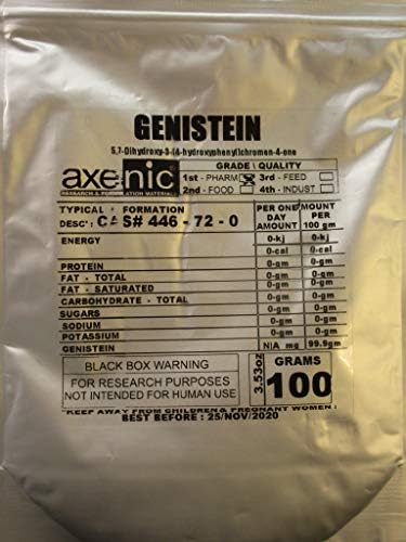 AXENIC 100 Gramm GENISTEIN Por, 4',5,7-Trihydroxyisoflavone CAS 446-72-0