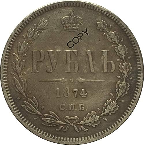 1874 Oroszország 1 Rubel Érmék Másolás COPYSouvenir Újdonság Érme Érme Ajándék