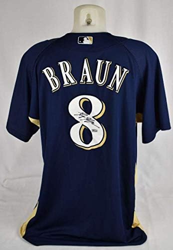 Ryan Braun Ryan Braun Aláírt 2010 Milwaukee Brewers Bp Jersey Mlb Hitelesítés - Dedikált MLB Mezek