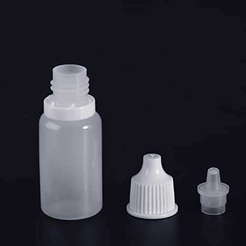 Jilukibo 5ml Műanyag Újratölthető Összeszorítható Cseppentő Üveg, Clear Lágy Üres Szemet a Folyékony Csepp illóolaj Konténerek Csavaros