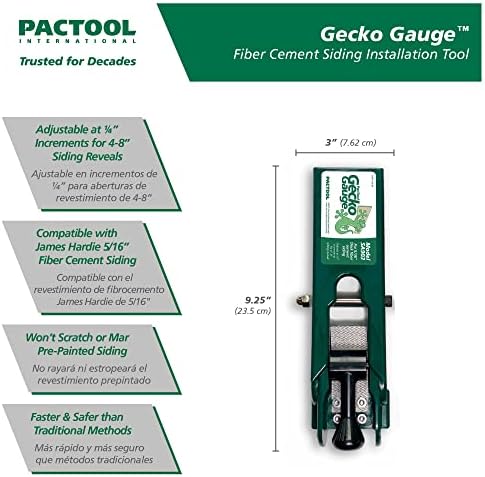 PacTool SA903 Gecko Nyomtávú Iparvágány Szerelési Készlet & SS724 Snapper Nyírás Pro - Vágó Eszköz Rost Cement - Testület Hatalom