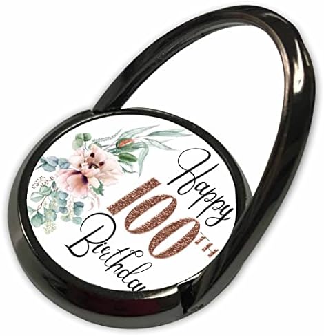 3dRose Boldog 100 Születésnapot Rózsaszín Pír Virágok - Telefon (phr_359414_1)