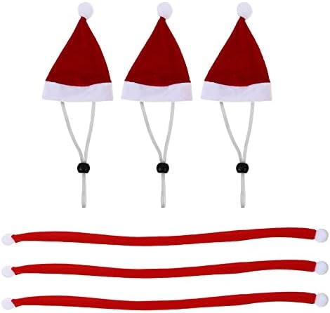 BESTOYARD 1 Állítsa a Karácsonyi Dekoráció Mini Állítható Karácsonyi Sapka Sál Szett Kis Háziállat (Piros) Karácsonyi Dekorációk, Karácsonyi