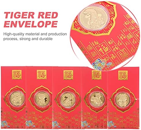 Esküvői Borítékok Tavaszi Fesztivál Zsebében 5db Új Év, új év, piros csomag 2022 kínai vörös csomagok pénzt csomag Piros Csomagok 2022 Készpénz