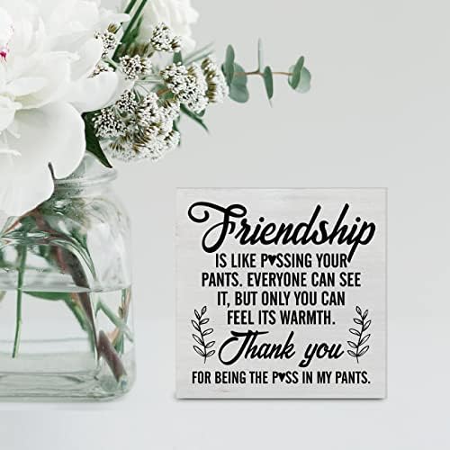 Barátom, Köszönöm Fa Doboz Jel Dekor Asztal Alá, a Barátság Elismerését, Fából készült Doboz, Blokk Alá Ajándékok Barátok