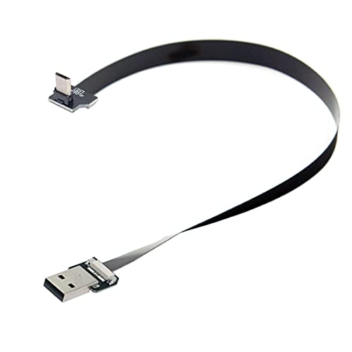 ChenYang CY Típusú USB 2.0 Férfi-Micro USB 5Pin Férfi Felfelé irányuló Szögben 90 Fok Adatok Lapos, Vékony FPC Kábel 50CM