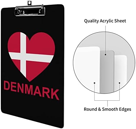 A szerelem Dánia Akril Papírok Alacsony Profilú Klip Aranyos Klip Táblák Standard A4 Letter Méretű Irodai Találkozó Osztályok