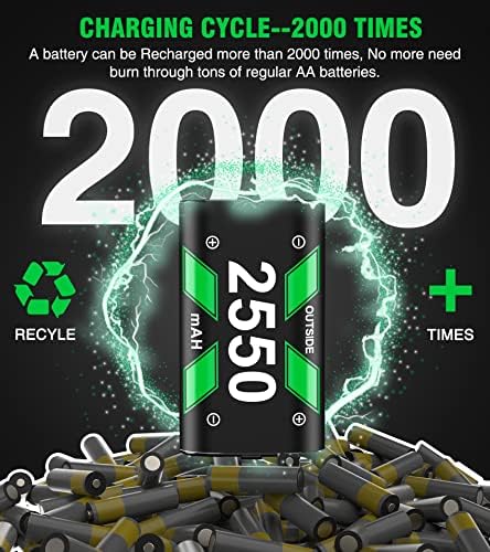 Akkumulátor Töltő Tölthető Xbox Kontroller, Akkumulátor, 4 x 2550mAh Xbox Egy Sorozat X Akkumulátor, Xbox Töltés Tartozékok Készlet Xbox Egy