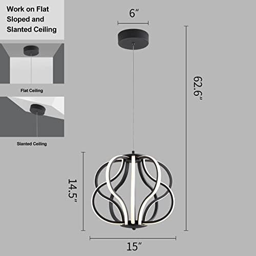 A Modern LED Csillár Akril Design Állítható Csillár Lóg Könnyű Telepítés Alkalmas Étkező, Nappali, Hálószoba, Konyha, Folyosó