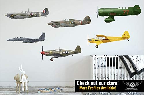 Aircorps Művészeti Spitfire Mk 21 Repülőgép Wall Art Matrica | Ajándék a Fiúk, a Pilóták | VILÁGHÁBORÚS Légi Gyerekszoba Dekoráció