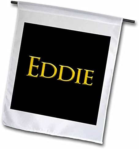 3dRose Eddie menő lány baba neve az USA-ban. Sárga, fekete varázsa ajándék - Zászlók (fl-361393-2)