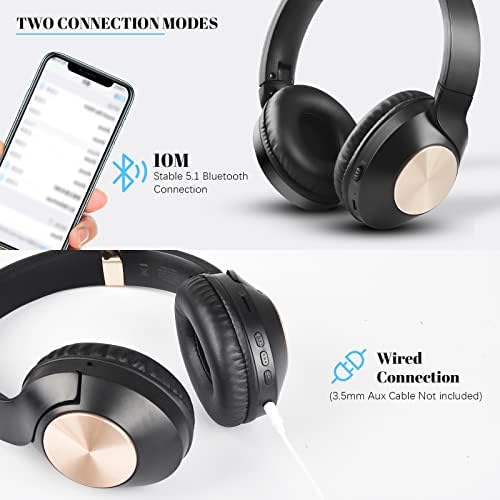 mucro fülhallgatók Vezeték nélküli Bluetooth-os Fülhallgató Összecsukható Mély Basszus Vezetékes Sztereó Headsetet, Puha, Fülvédő, TF/SD