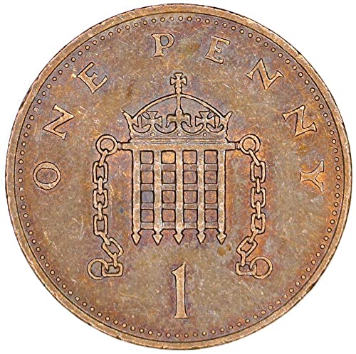 1983 egyesült KIRÁLYSÁG Elizabeth II-2. Portré 1 Penny Jó