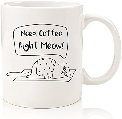 Kell egy Kávé Miau Vicces Macska Bögre - a Legjobb Karácsonyi Ajándékok Női, Férfi, Asszony - Egyedülálló Macska Témájú Szülinapi Ajándék