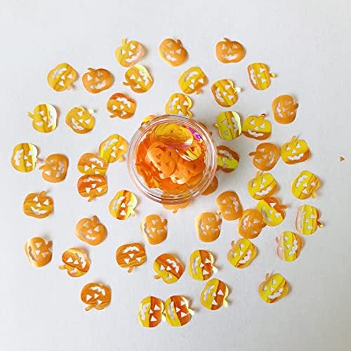 10 G/Csomag - Narancssárga Sütőtök Alakú, Csillogó Flitterekkel Halloween Fesztivál, Buli Szépség, Smink, Arc, Test, Köröm Díszítés, C19