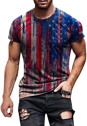 Tshirts Ingek Férfiak számára, a Férfi Grafikus Pólók Amerikai Zászló július 4-én Mens T-Shirt Rövid Ujjú Függetlenség Napja Ing, Top