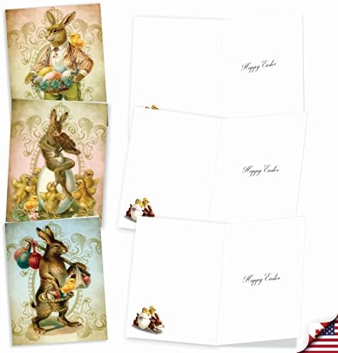 A Legjobb Kártya Cég Vintage Csajok, Nyuszik - 20-As Válogatott Dobozos Húsvéti Megjegyzés Kártyák Boríték (4 x 5.12 Hüvelyk) - AM9164EAG-B2x10