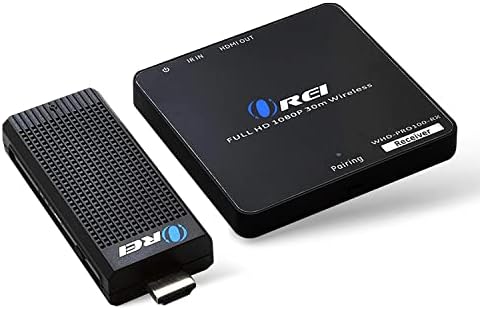 OREI Vezeték nélküli HDMI Adó & Vevő - Extender Full HD 1080p Vezeték nélkül, Akár 100 Ft a Dongle - Tökéletes Streaming, Laptop, PC,