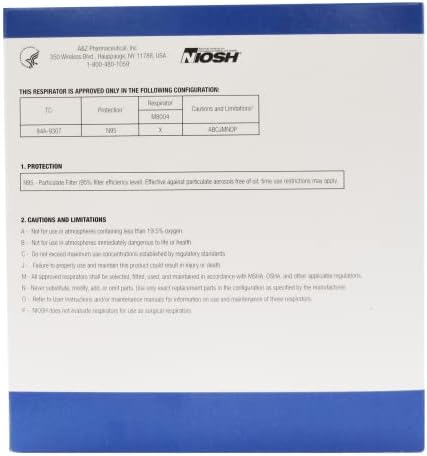 N95 Maszk Összecsukható Légzőkészüléket NIOSH által Jóváhagyott - Made in USA - CDC Ajánlott Csomag 20