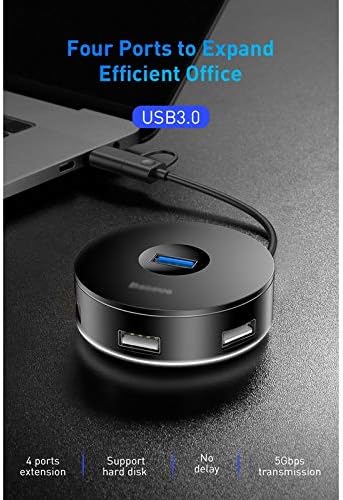 SJYDQ USB HUB & USB-C-HUB, hogy Több USB3.0 USB 3.0 Splitter MacBook Pro Air Laptop, Számítógép, 4 Port Több USB-Típus C-HUB (Szín