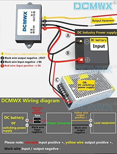 DCMWX® Buck Feszültség-átalakító 48V36V Kiderül, hogy a 12V-os Lépés Lefelé autó Power inverter Bemeneti DC30V-58V Kimeneti