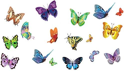 Cserélhető Kreatív falimatrica - 17 Pillangók, Színes Pillangó Fali Matricák Gyerek Szoba Mini Fali Dekoráció Művészeti Matrica