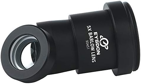 EYSDON 5X Barlow Lencse 1.25 Fém Teljesen Bevont Gyújtótávolság Extender a M42 Kamera T2 T Gyűrű Adapter Távcsővel Fotózás