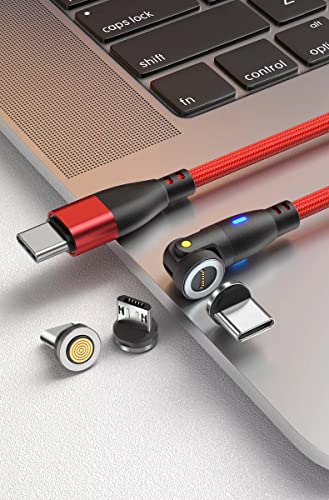 Impulzus Vágyak 540º USB Típus C 3 az 1-ben Mágneses Gyors Töltés Kábel Mágnesesen Cserélhető Tippek a Micro USB, USB -