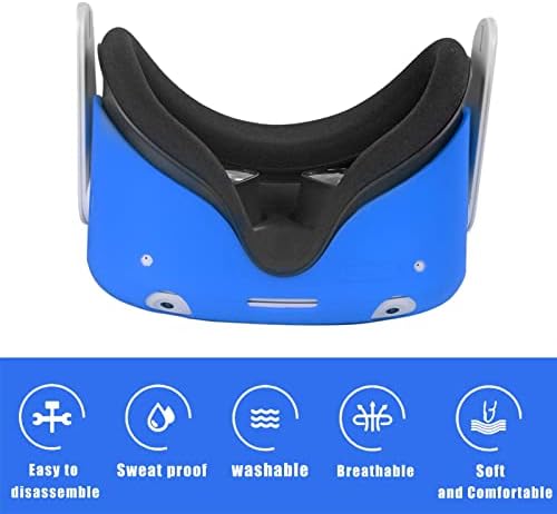 TATACO VR Szilikon Borító Eye Pad Oculus Quest 2 (Kék), illetve a Shell Szilikon Arcot Védő Fedelet (Kék)