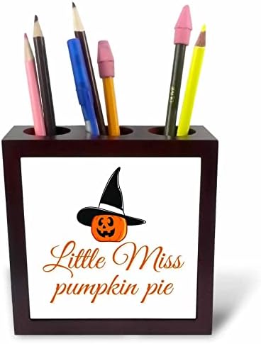 3dRose Halloween Pumpkin a Szöveg a Kis Miss Sütőtök Pite - Csempe Toll Jogosultjai (ph-371935-1)