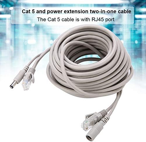 RJ45DC Ethernet CCTV Kábel-Cat 5-Hosszabbító Twoinone Kábel, IP Kamerák NVR Rendszer 10Mbps/100Mbps(10M)