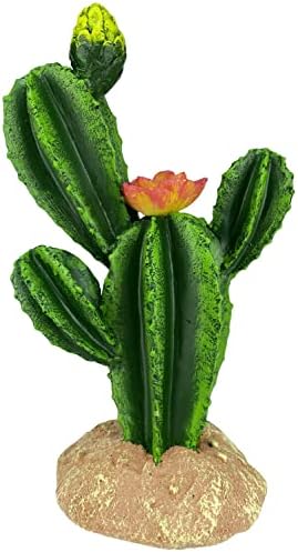 Komodo Kaktusz Virág Hüllő Dekor| Természetes hatású Mesterséges Terrárium Növény Dísz & Élőhely Dekoráció | Könnyen tisztítható, illetve