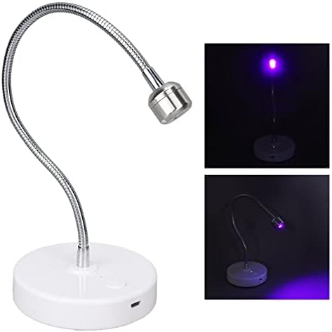 UV LED Lámpa Köröm, 3W USB Szakmai Köröm Szárító, 360° Forgatható Hattyúnyak, Gyorsan Száradó Hordozható Zselés Körömlakk Gyógyító Lámpa Beépített