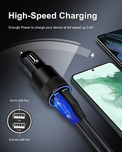 [5db] Autós Töltő Adapter, AILKIN USB Multi Port szivargyújtó Gyors Töltés Hatalom Blokk Plug iPhone 14 13 Pro Max XR, Samsung