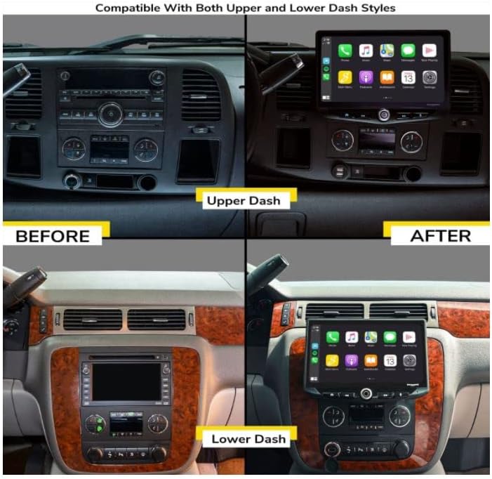 SKORPIÓ 10 HEIGH10 Érintőképernyő Rádió Készlet Chevy Silverado/Tahoe/Kertvárosi/GMC Sierra/Yukon (2008-2013) az Apple CarPlay, Android Auto,