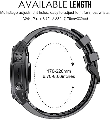 DJDLFA 22 26mm Szilikon Watchband Pántok a Garmin Fenix 6X 6 Pro 7 X 7 5 5X 3 3HR 945 Smartwatch Karkötő gyorskioldó Csuklópánt (Szín :