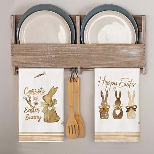 Artoid Mód Feltámadott Nyuszi csokornyakkendőt Áldást Boldog Húsvéti konyharuhák rongynak, 18x26 Hüvelyk Szezonális Dekoráció