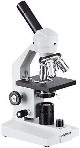 AmScope M500C LED-es Vezeték nélküli Összetett Mikroszkóp Monokuláris, WF10x, valamint WF25x Szemlencse, 40x-2500x Nagyítás,