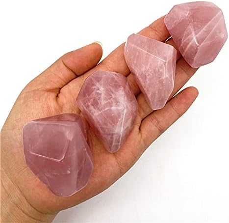 SUWEILE JJST 1DB Természetes Rózsaszín Kristály Rose Quartz Crystal Palm Zuhant Szabálytalan Kő Gyógyító Példány Természetes Kövek,