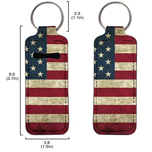 Belidome Amerikai Zászlót 5 Csomag Ajakír Jogosultja Kulcstartó Szájfény Cső Hüvely, Tok Kulcstartó Hordozható Utazási Kellékek