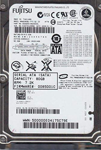 Fujitsu 80GB MHW2080BJ FFS G2 7200RPM SATA CA06855-B42500DL Merevlemez TESZTELT!