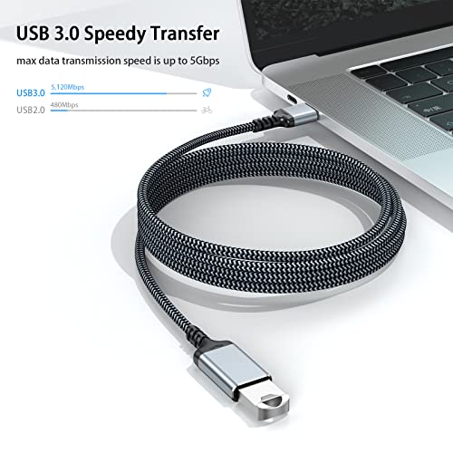 DteeDck USB Hosszabbító Kábel 3ft 2 Csomag, USB 3.0 Kábelt Fonott Zsinór USB 3 Hosszabbító Kábel a Férfi-Nő Gyorsan 5Gbps