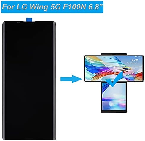 E-yiiviil LCD Kijelző Kompatibilis LG Szárny 5G F100N F100VM 6.8 LCD Kijelző, érintőképernyő, Összeszerelési Eszközök