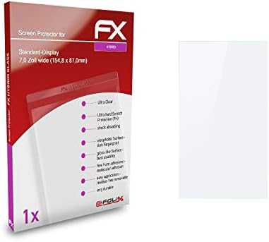 atFoliX Műanyag Üveg Védőfólia Kompatibilis a Standard Képernyőt, 7.0 inch Széles (154.8 x 87.0 mm), Üveg, Fólia, 9H Hibrid-Üveg FX Üveg