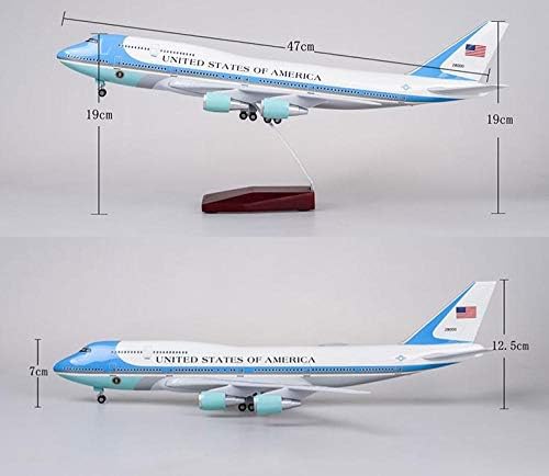 47 CM Repülőgép Modell Boeing 747-Est az Air Force One Repülőgép Modell Sub-Repülőgép Kerék Világítás