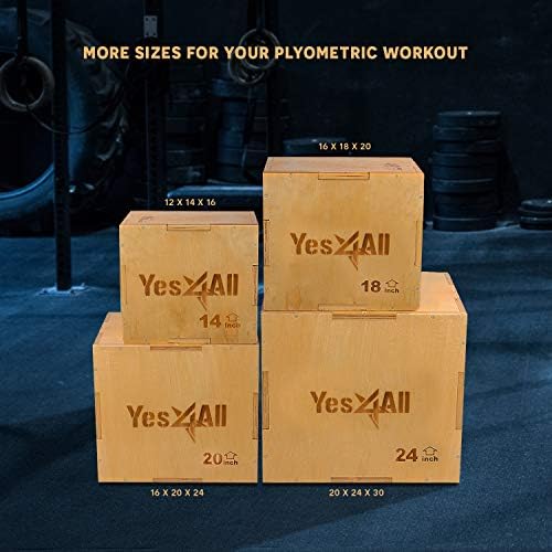 Yes4All 3 az 1-ben, Fából készült Plyo Box, Doboz Plyometric Haza Tornaterem, Szabadtéri Edzések, Elérhető a 4-es Méretben