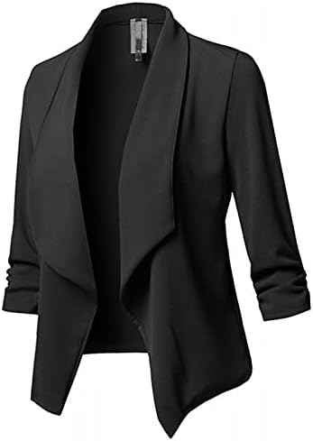 Kabátok Női, Encanto Sportos Kabátok Női Hosszú Ujjú Esik Blézer Pamut Tunika Szilárd Kényelmes