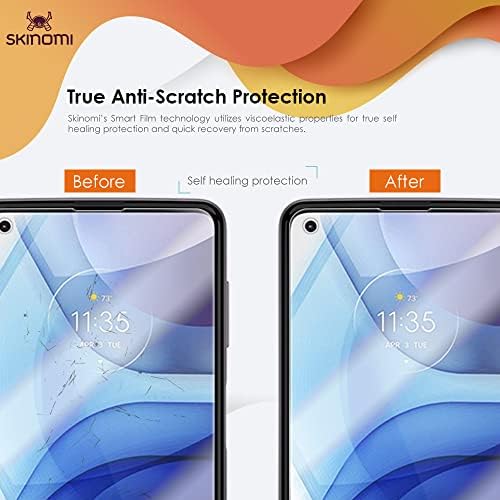 Skinomi képernyővédő fólia Kompatibilis Motorola Moto G Teljesítmény (2021)(6.6 hüvelyk)(2 Csomag) Tiszta TechSkin TPU Anti-Buborék